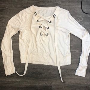 Alo Yoga Lace-Up Pullover Size Small